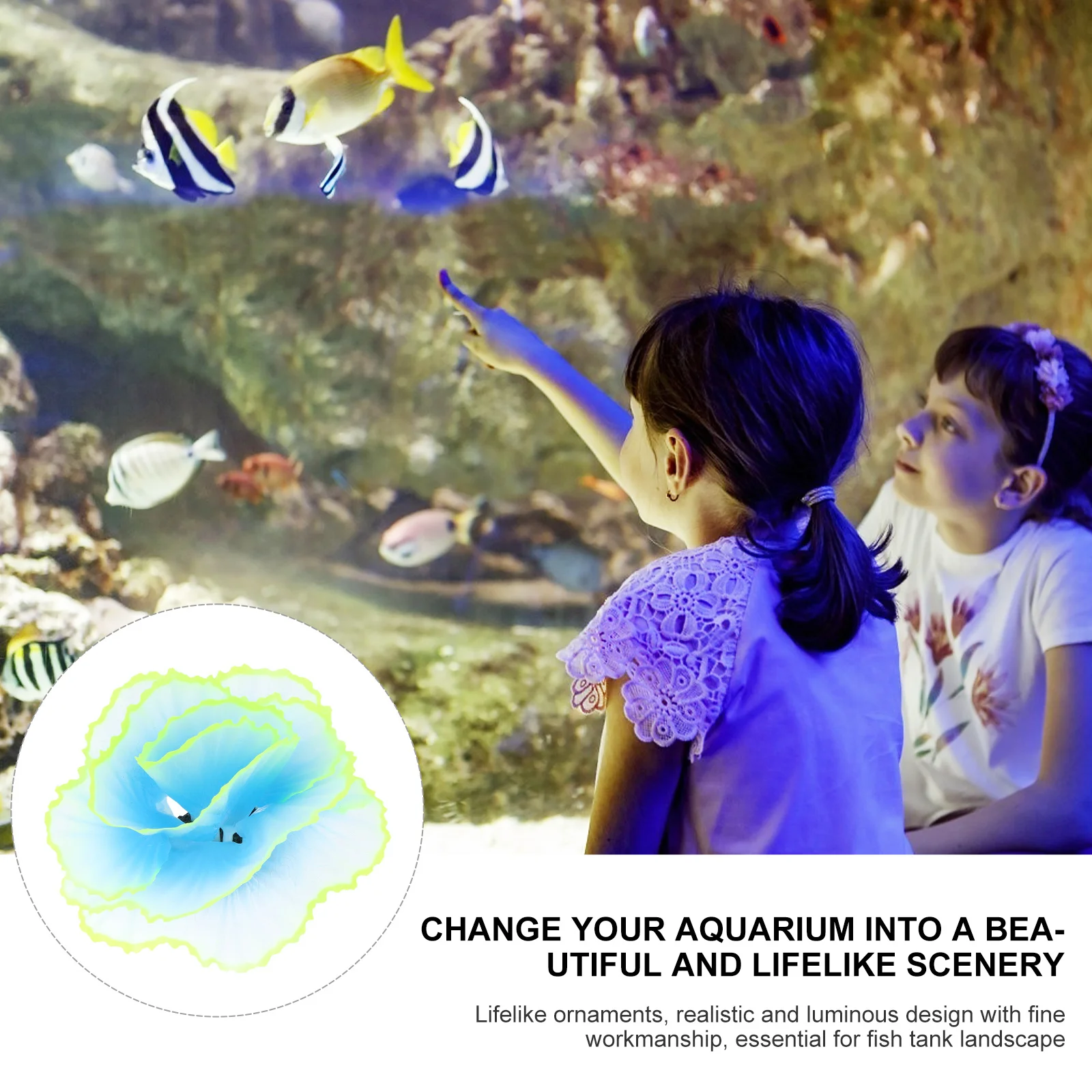 

1Set Artificial Coral Aquarium Ornament Realistic Design Fine Workmanship Fresh Salt Water Safe Easy Wash Fish Tank Accessory