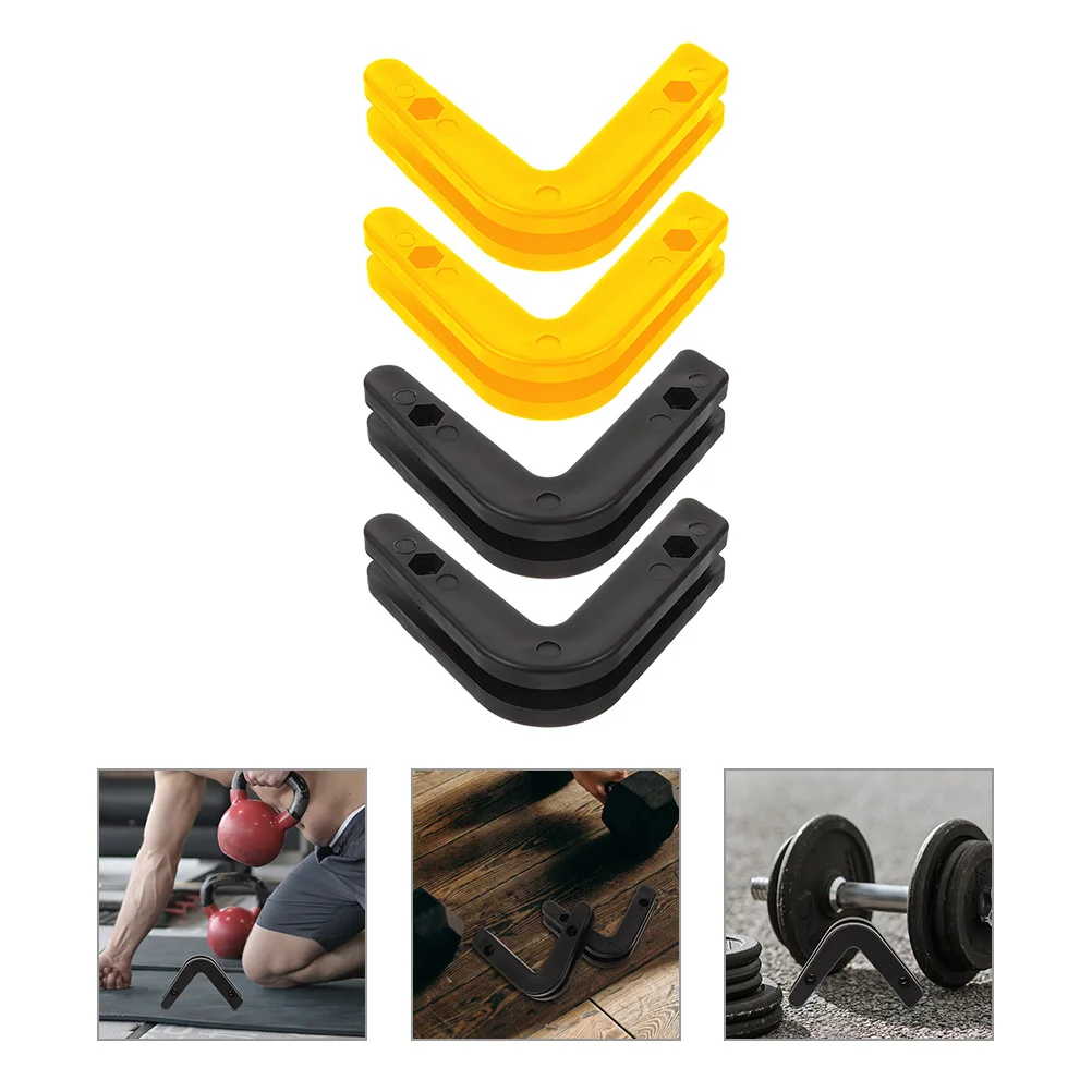 

4 Pcs Dumbbell Bar Barbell Stand Hook Hanger Rack Pp Accessories Vertical Holder