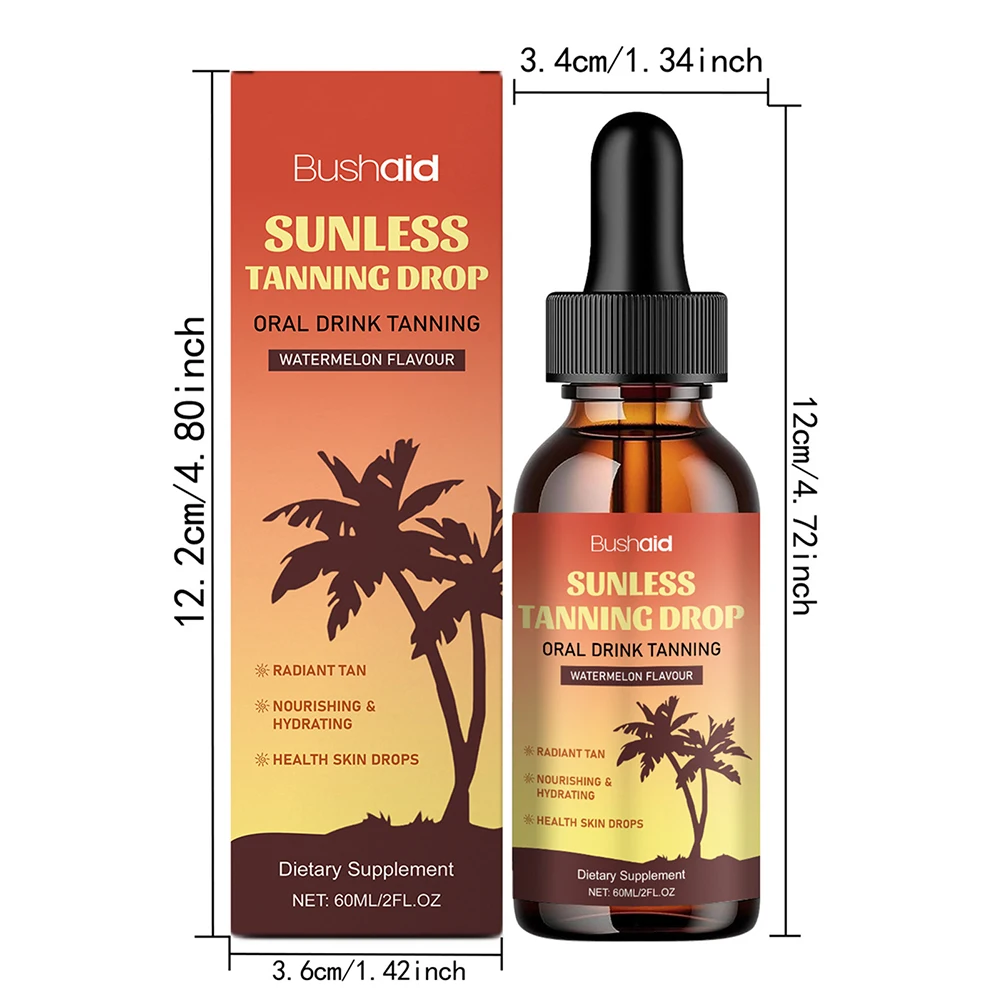 60ml Oral Drinkable Sunless Tanning Drops Self-Tan Drinking Drops Nourishing Self Tanner Nourishing Self Tanner Drops - view 6