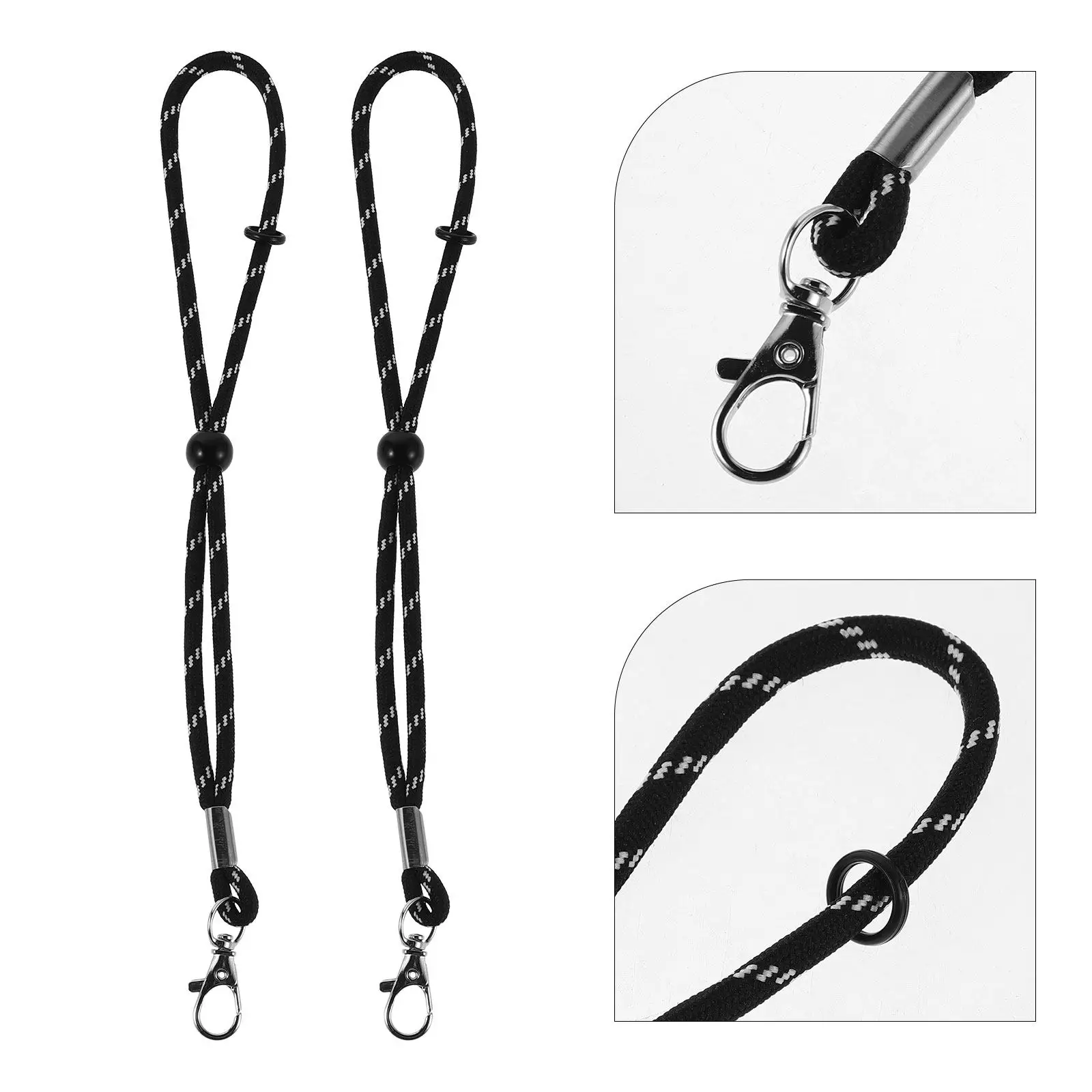 

2Pairs Ski Glove Wrist Straps Adjustable Anti-Lost Portable Safety Lanyard for Cold Weather Snow Sports Snowboarding Outdoor Use