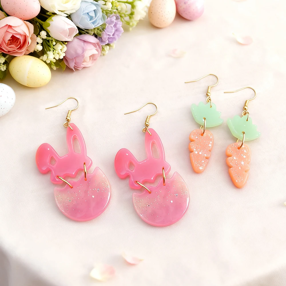 S0255 Easter Bunny Egg Epoxy Resin Molds DIY Jewelry Pendant Necklace Women Trinkets Making Moldes De Silicona Manualidades