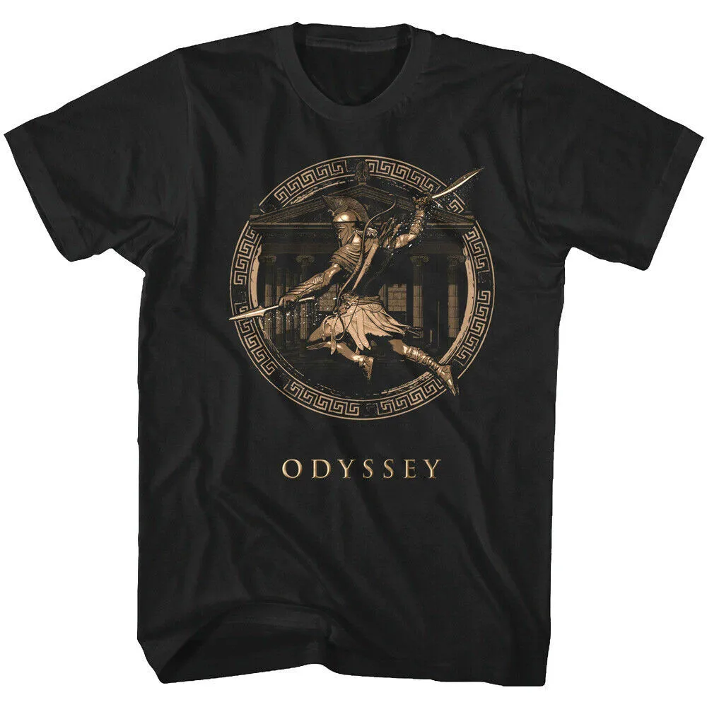 Greek Circle Spartan Warrior Odyssey Alexios T Shirt Summer Cotton Short Sleeve O-Neck Men\'s T Shirt New S-3XL