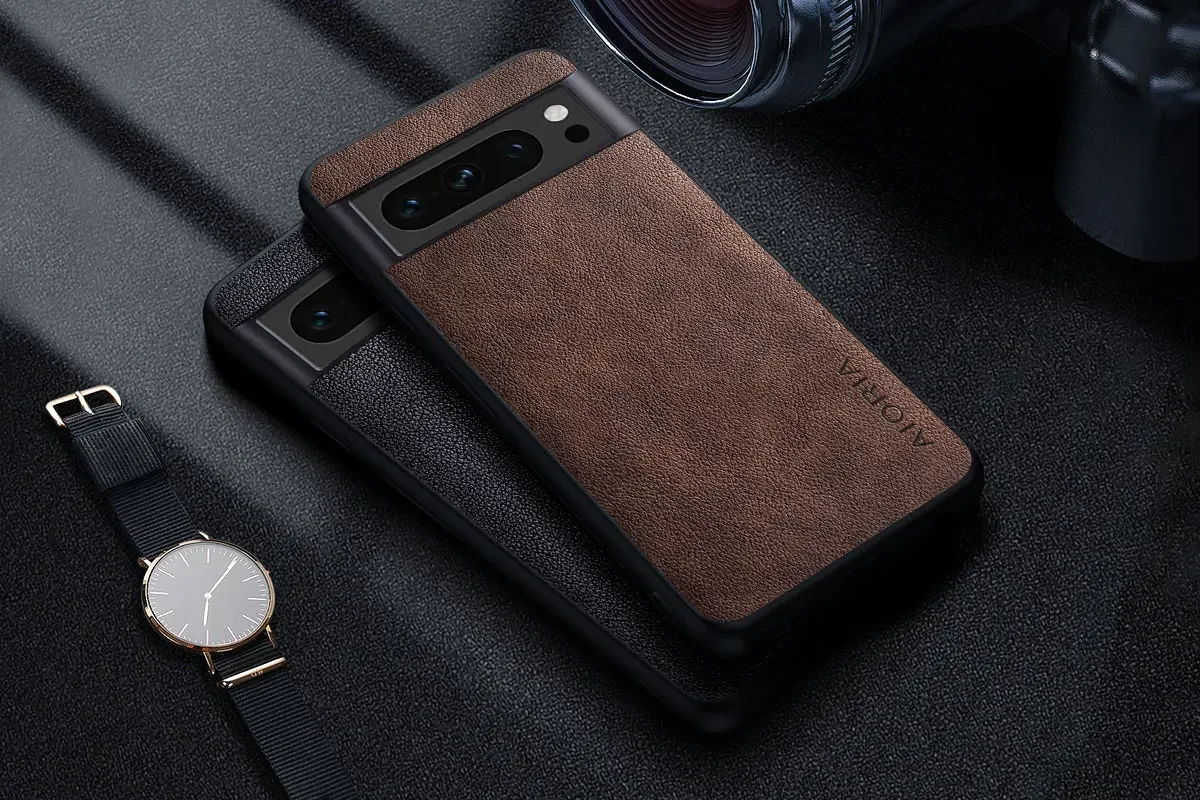 Premium Luxury leather Phone Case for Google Pixel 8 7 6 Pro 8A 7A 6A 5 5A 4A 4 XL 5G Retro Business Style Solid color cover