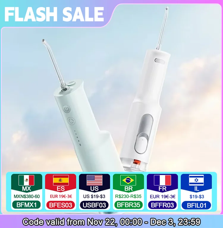 Xiaomi Mijia Electric Oral Irrigator F300 Dental Water Jet Portable Powerful Pick Flosser Teeth Whitening Cleaner Mouth Cleaning