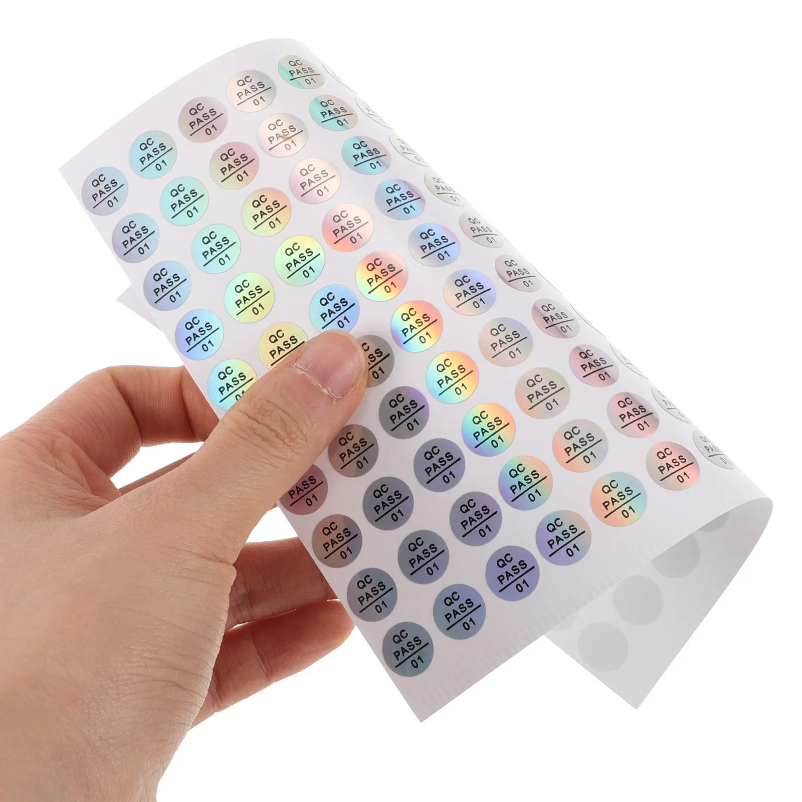 

10 Sheets Green Qc Stickers Tamper Proof Quality Control Verification Labels for Inspection Approved Product Tagging