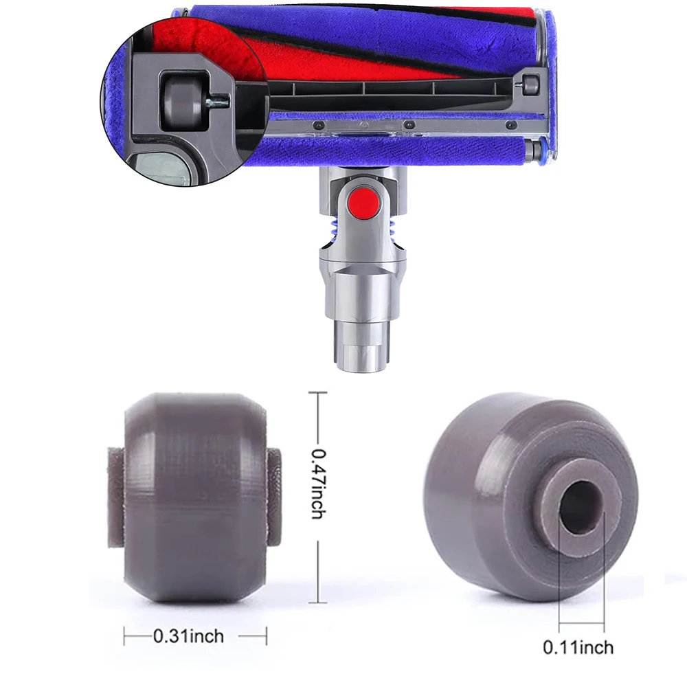 Soleplate Wheel For Dyson V6 V7 V8 V10 V11 20W and 30W Soft Roller Cleaner Head Vacuum Cleaner Part