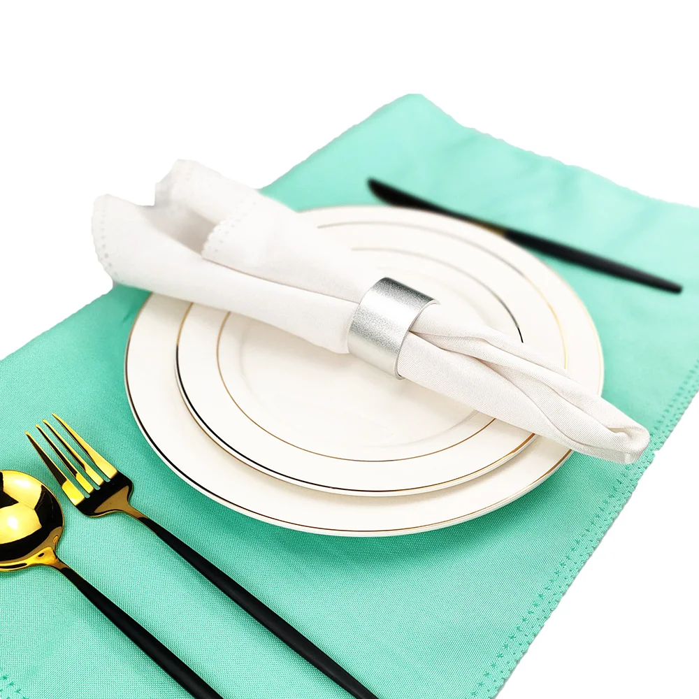 6 Pcs/Lot Round Napkins Rings Matte Gold Silver Metal Serviette Holder 2022 New Concise Wedding Party кольца для салфеток