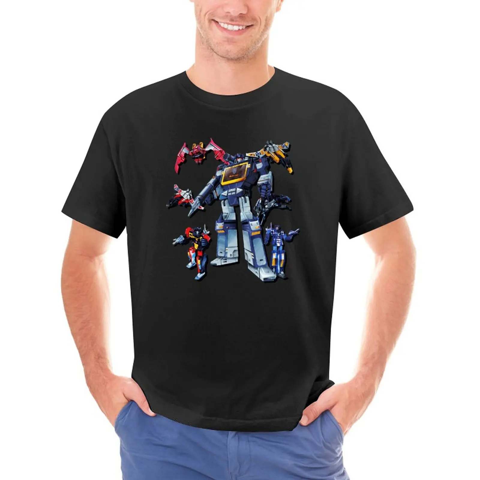 Masterpiece Soundwave And Cassettes T Shirt Rumble Robot Power Cool Boy Trendy Cotton T-Shirt Crew Neck Awesome Tshirt Graphic