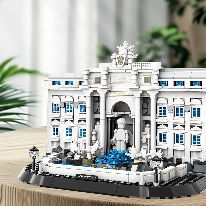 

OUZEY Baroque Fountain Building Set, Italian Landmark Model, 3D Micro Blocks for Teens