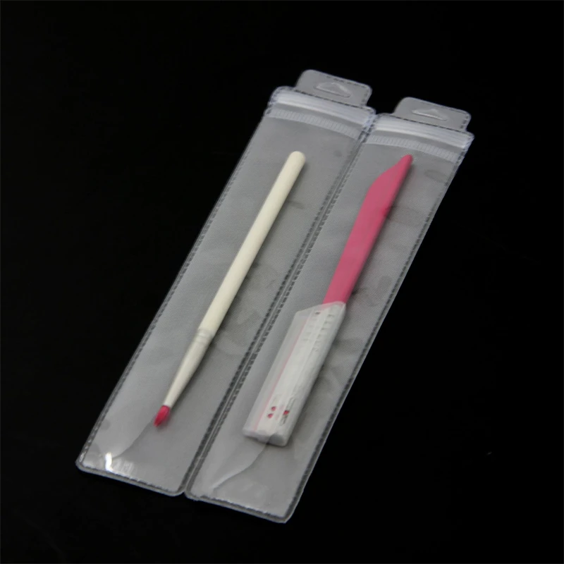 50Pcs PVC Makeup Brush Knife Fork Watch Packaging Storage Ziplock Plastic Bags Supplies Reclosable Jewelry Retail Decoration