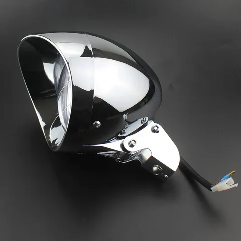 Хромированная фара мотоцикла для Honda Shadow Aero Phantom VLX 750 1100 YAMAHA SUZUKI KAWASAKI, ВЫСОКАЯ НИЗКАЯ ЛАМОВАЯ Фара