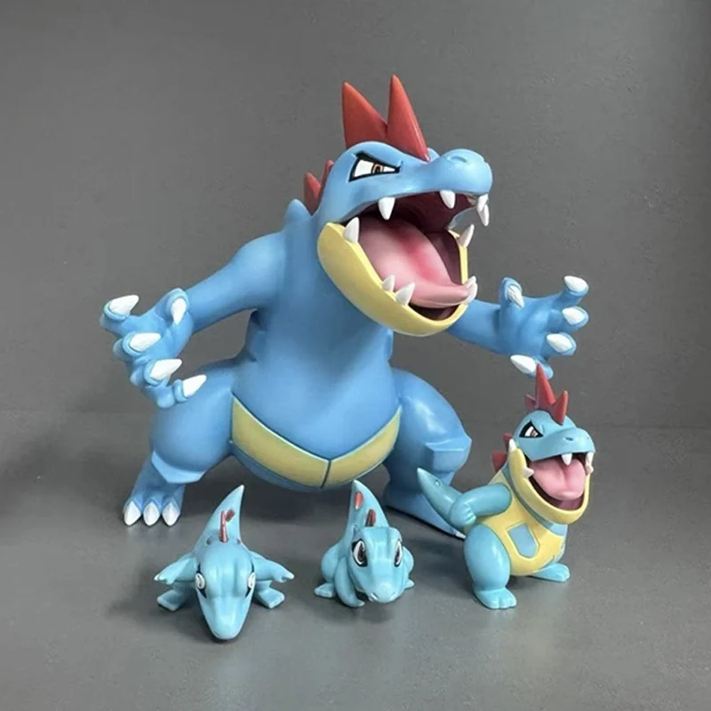 Cartoon Anime Pokemon Totodile Croconaw Feraligatr World Action Figure Desktop Statua Modello Giocattolo Regalo