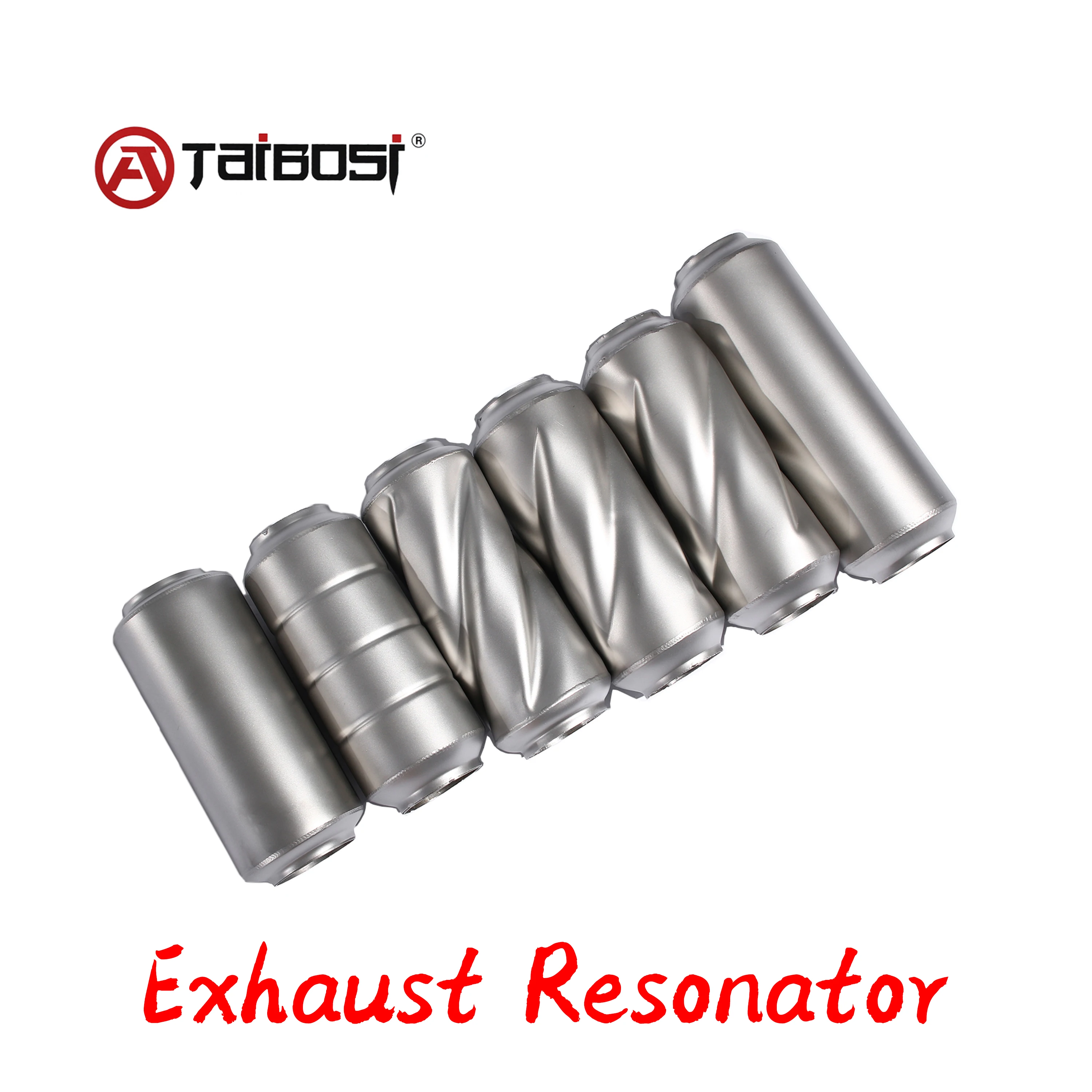

Taibosi 304 Stainless Steel Car Exhaust Resonator | Universal 2" 2.5" 3" Inlet/Outlet | Mesh Core Muffler | 51/60/63/70/76mm