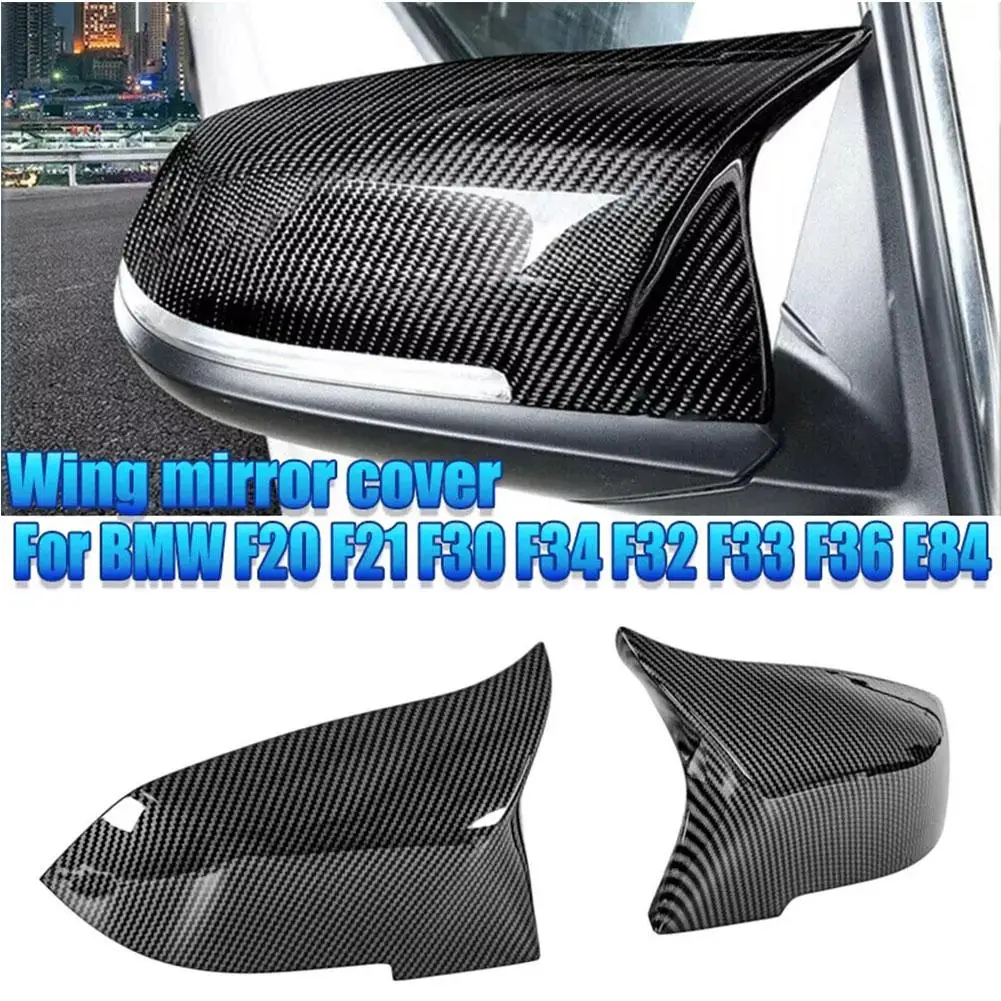 

1 пара левых и правых крышек зеркал для BMW 1234 серии X1/F20 F22 F30 F32, сменные крышки заднего зеркала из углеродного волокна F4E0