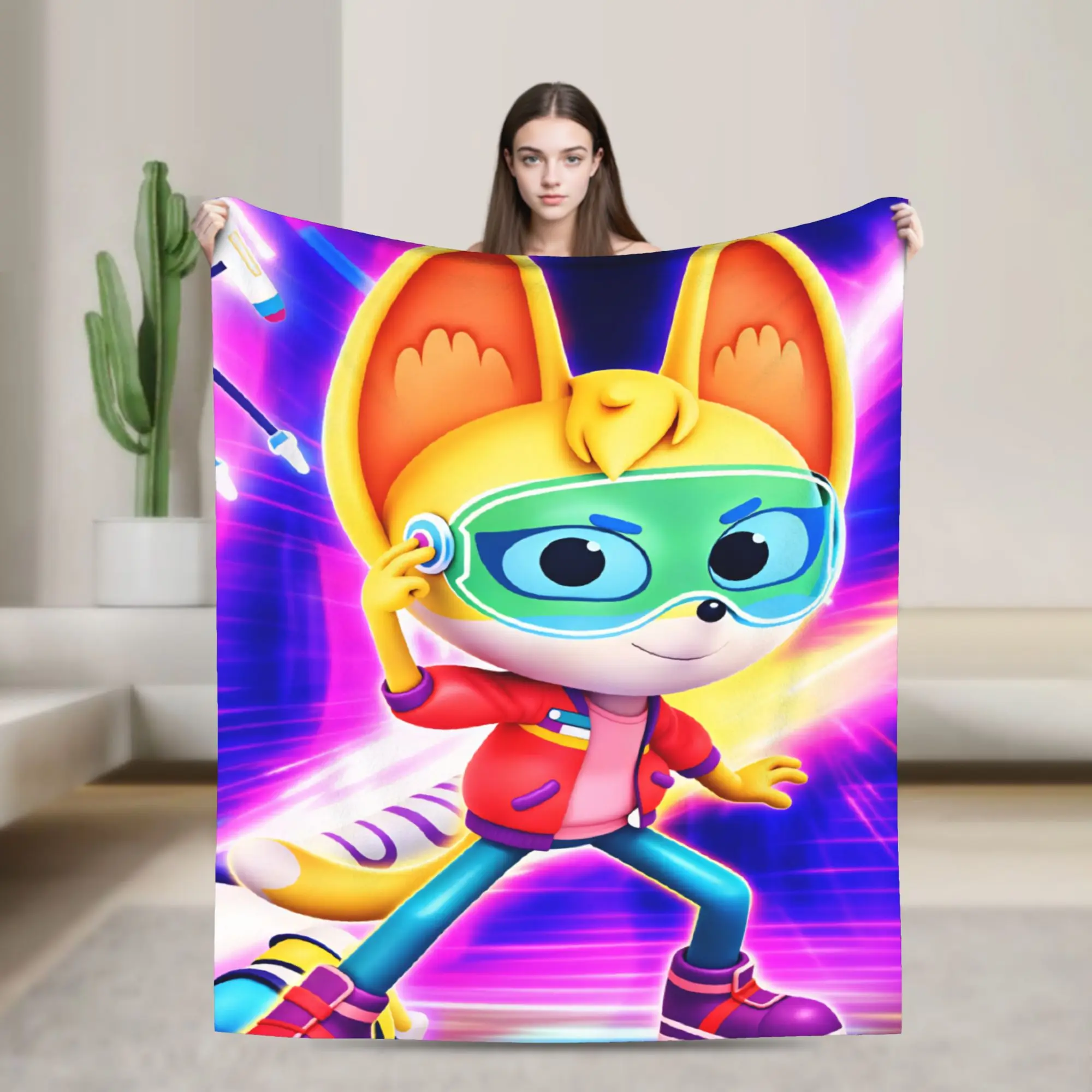 The Creature Cases Cartoon Animation Television Flannel Blanket Warm Soft Throw Blanket for Bedroom Bedspread Sofa Bed Cover
