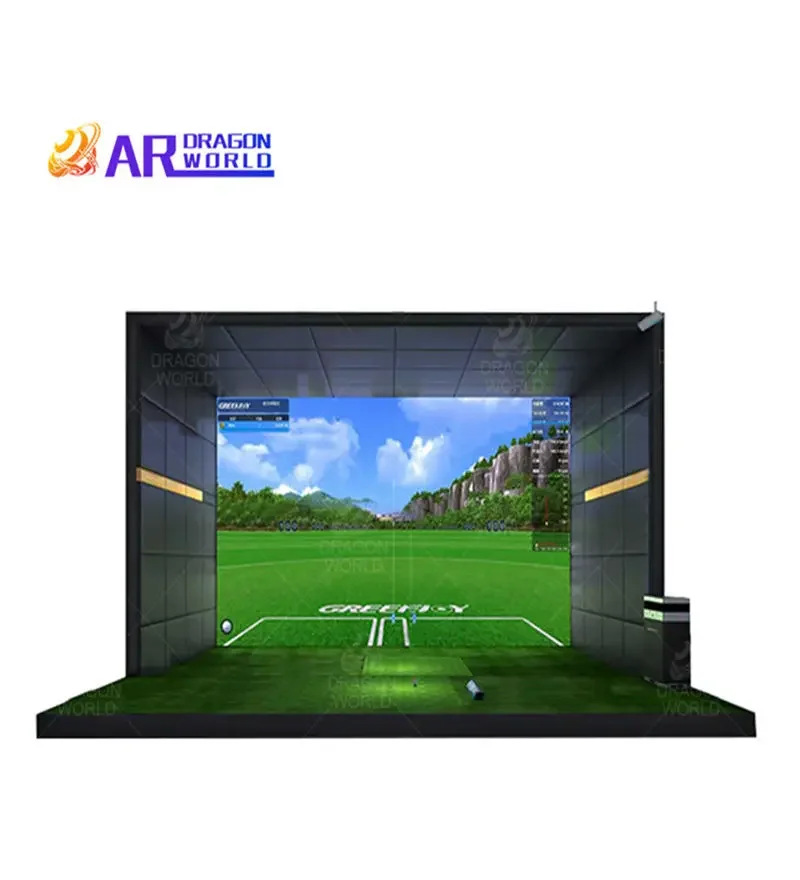 Golf Simulator Smart Screen Met Hologram Interactieve Projectie Golf Training Aids Golfclubs Ballen Voor Entertainment Indoor