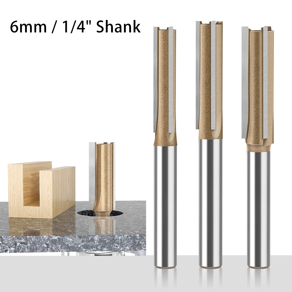 Professional Straight Grooving Wood Router Bit 6mm 1/4