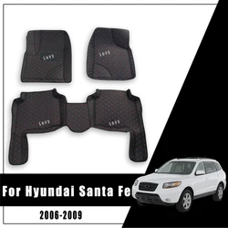 Custom Carpets For Hyundai Santa Fe 2006 2007 2008 2009 (5 Seats) Waterproof Car Floor Mats Foot Pad Accessories Interior Covers