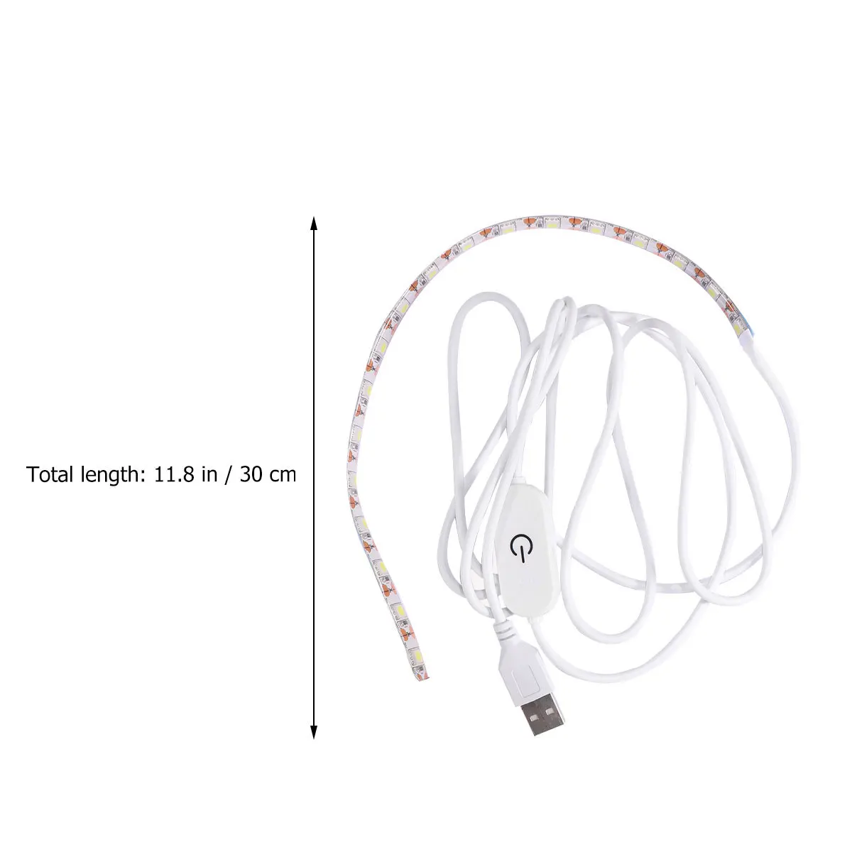 Touch Switch Light Strip 5V USB Portable Self-Adhesive White LED Light Ribbon for Sewing Machine Home Background Decoration