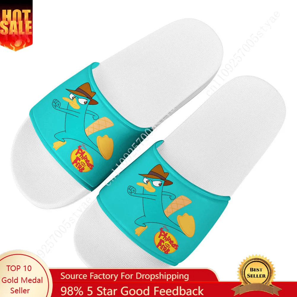 

Disney Perry the Platypus Home Water Shoes Men Women Bathroom Beach Pool Sandals That Can Be Worn Outside Customizd Slipper