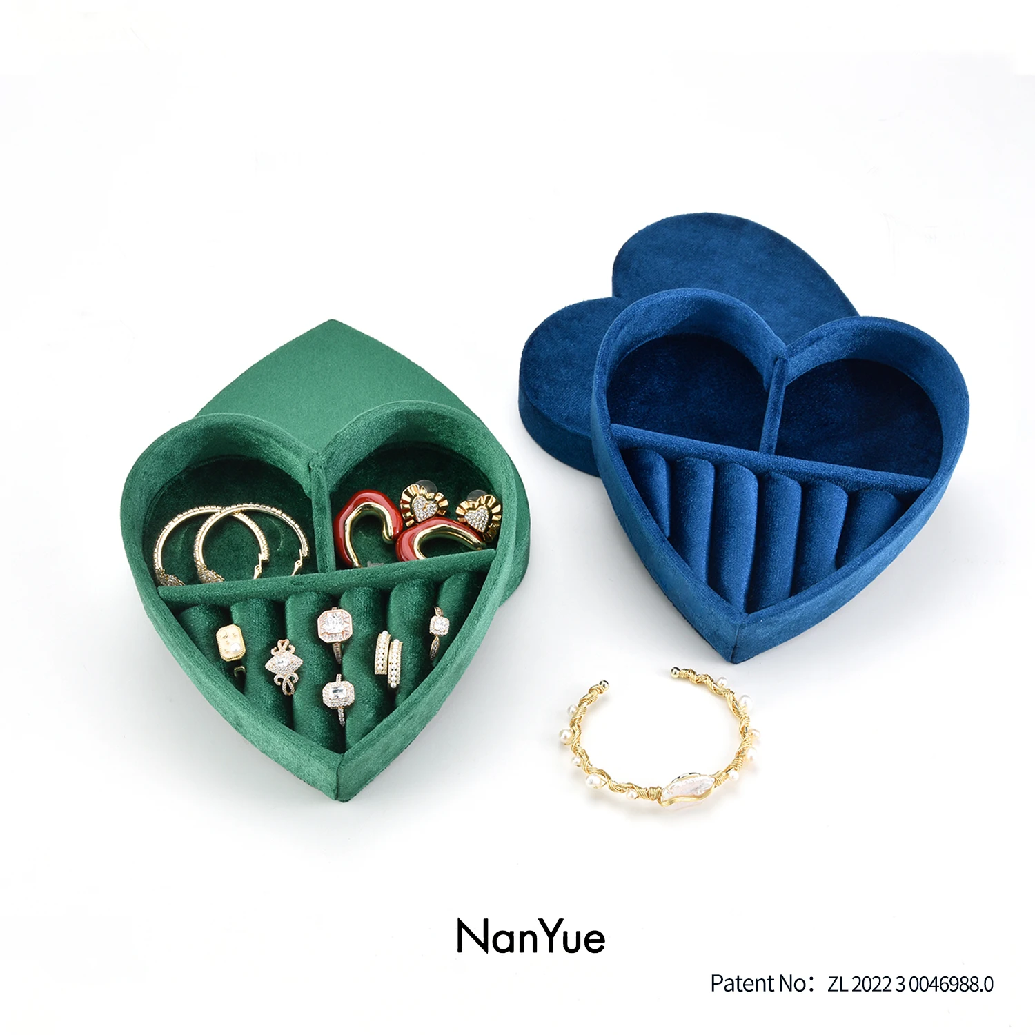 European Retro Heart Shape Jewelry Box Ring Necklace Bracelet Storage Box Marry Personalized Gift Jeweler Display Packaging Case