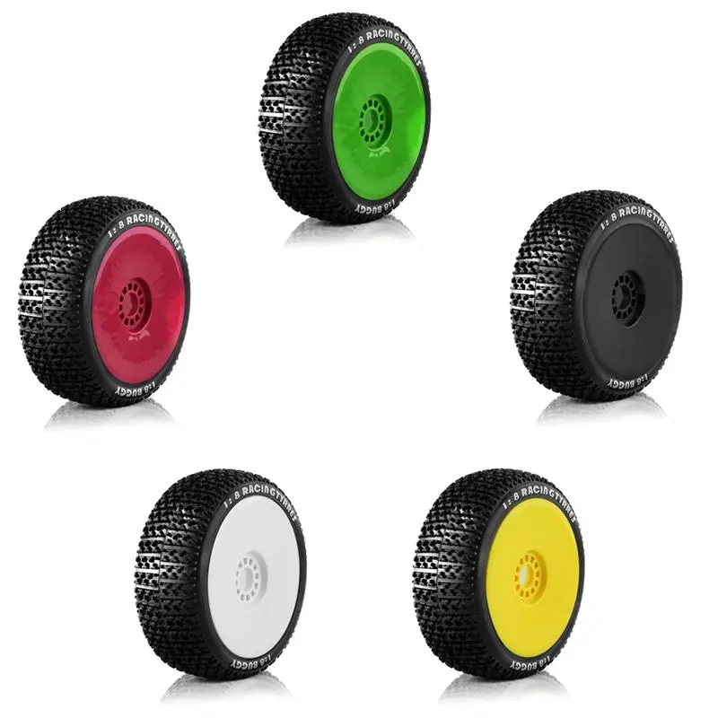 

116Mm 1/8 Scale RC Buggy Tires 17Mm Hex RC Wheel And Tire For ARRMA Traxxas Redcat Team Losi Kyosho VRX Hobao HPI HSP