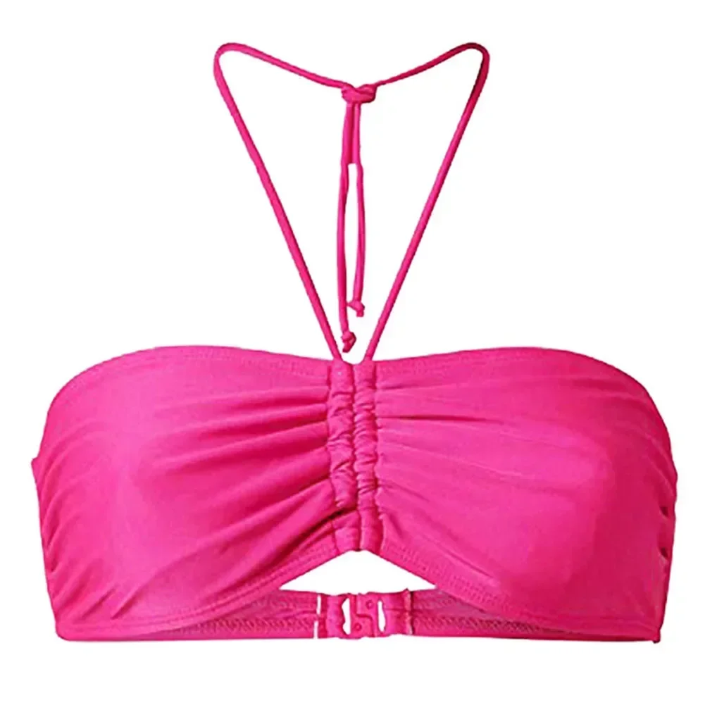 Women Sexy Lingerie Bikini Halter Neck Bra Swimwear Summer Beachwear Bandeau Top