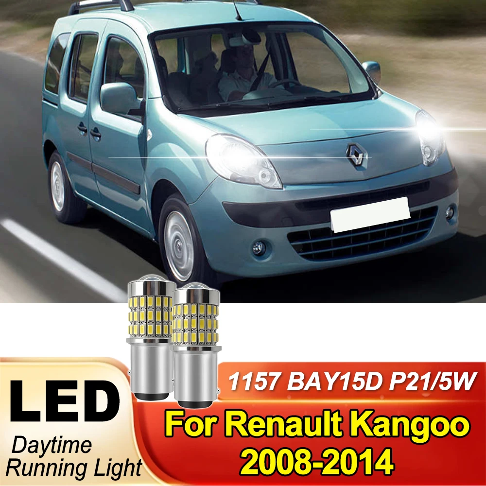 

Светодиодные лампы для дневных ходовых огней 1157 BAY15D P21/5W с проекционной линзой, Canbus DRL, для Renault Kangoo 2008, 2009, 2010, 2011-2014 гг.