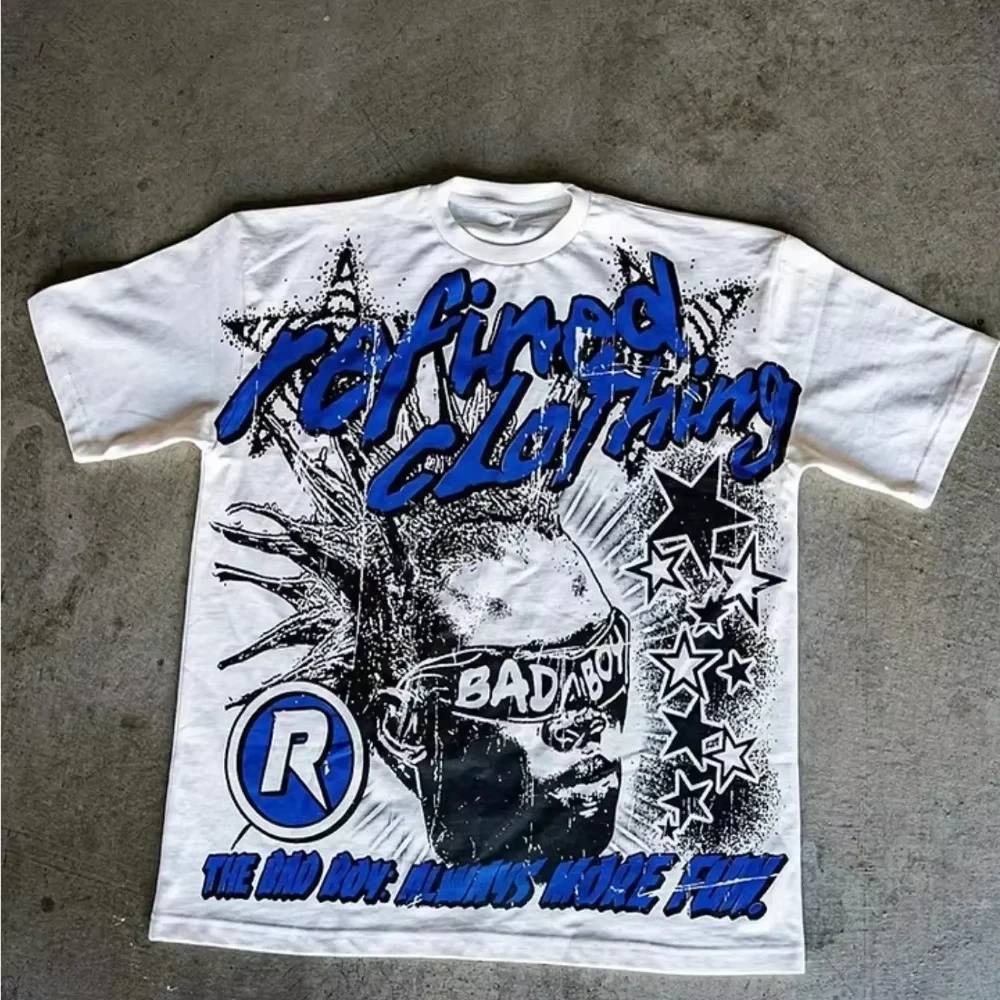 تي شيرت مناسب للتي شيرتات الرجال من كلا الجنسين نمط نجمة الجحيم الجديد 2025