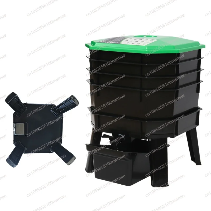 

Thickened earthworm breeding box outdoor fermentation large capacity multi-layer fermentation deciduous compost bucket