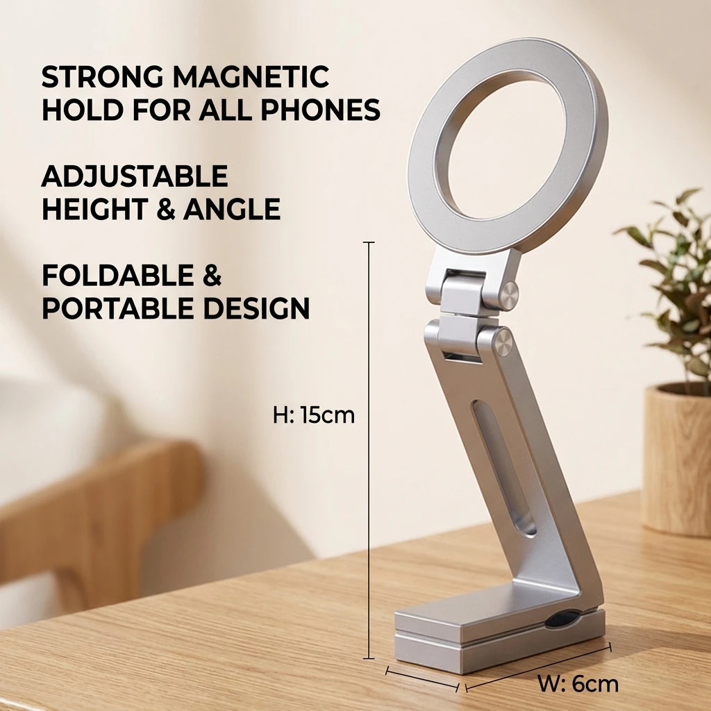 ユニバーサル調整可能マグネット式スマホホルダー 柔軟な回転 - Phone Holder Airplane のレビューと価格