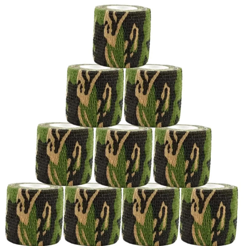 

6/12/24 rolls of camouflage self-adhesive tape, non-woven cohesive bandage wraps, pet bandages, camouflage camouflage tape