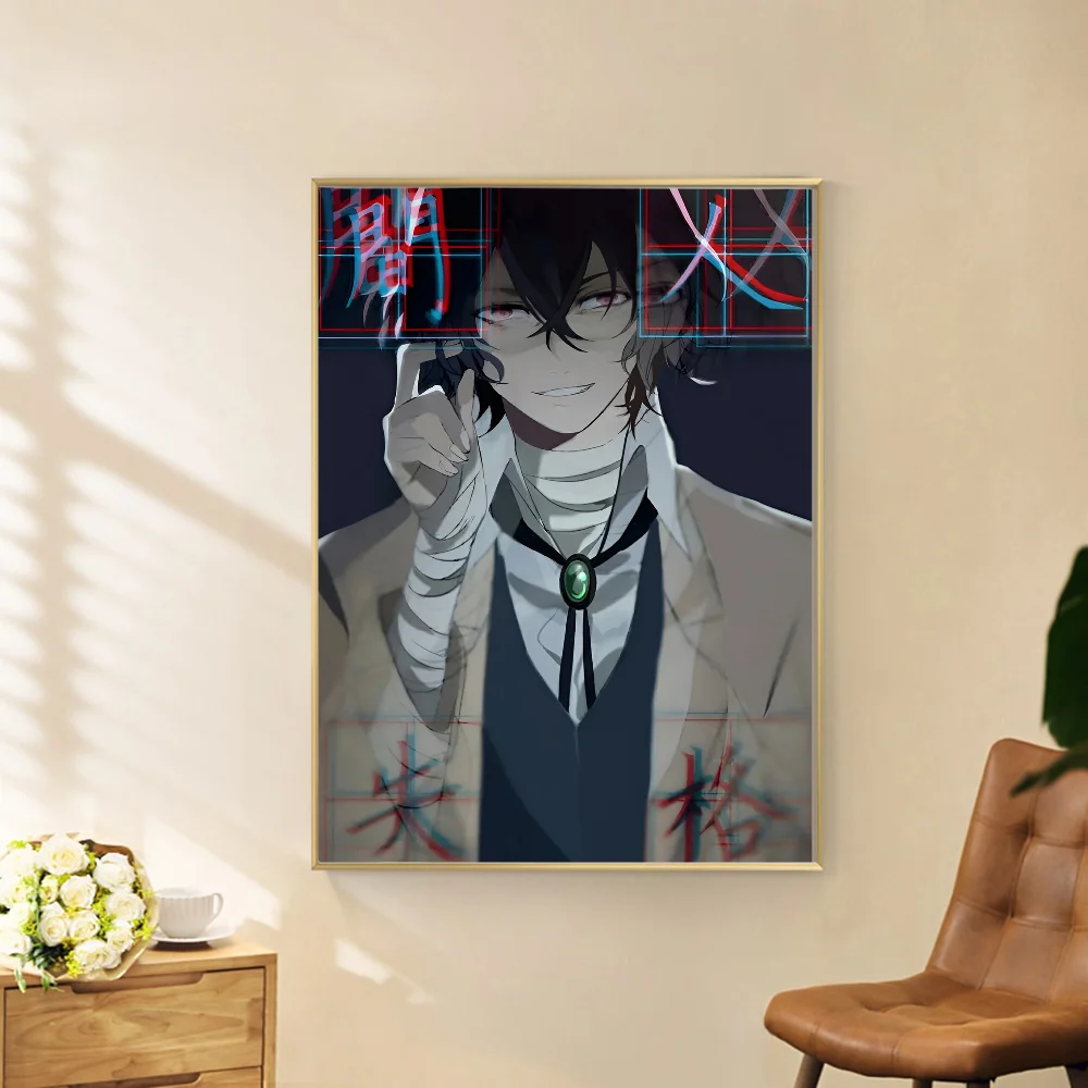 Bungo Stray Dog Osamu Dazai Good Quality Prints and Posters Waterproof Paper Sticker Coffee House Bar Posters Wall Stickers