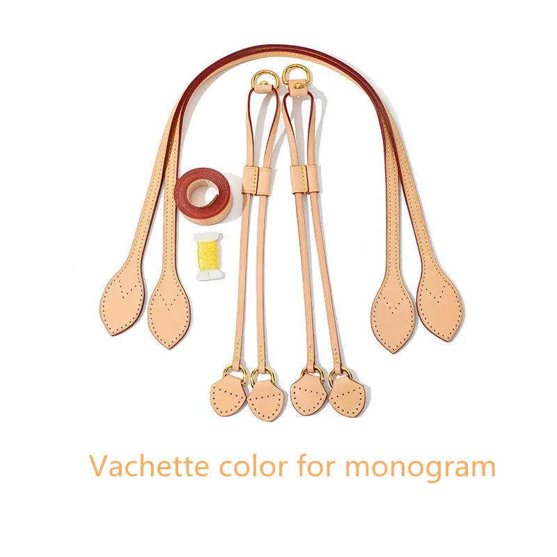 

Детали сумки для ремонта «сделай сам», аксессуары для дизайнерской сумки Neverfull, 4-цветная ручка, боковая кружевная кожаная отделка