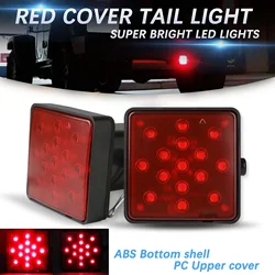 2 Inch 12-LED Brake Light Trailer Hitch Cover Fit Towing Hauling Standard Size Receiver For Chevrolet GMC Nissan Ford