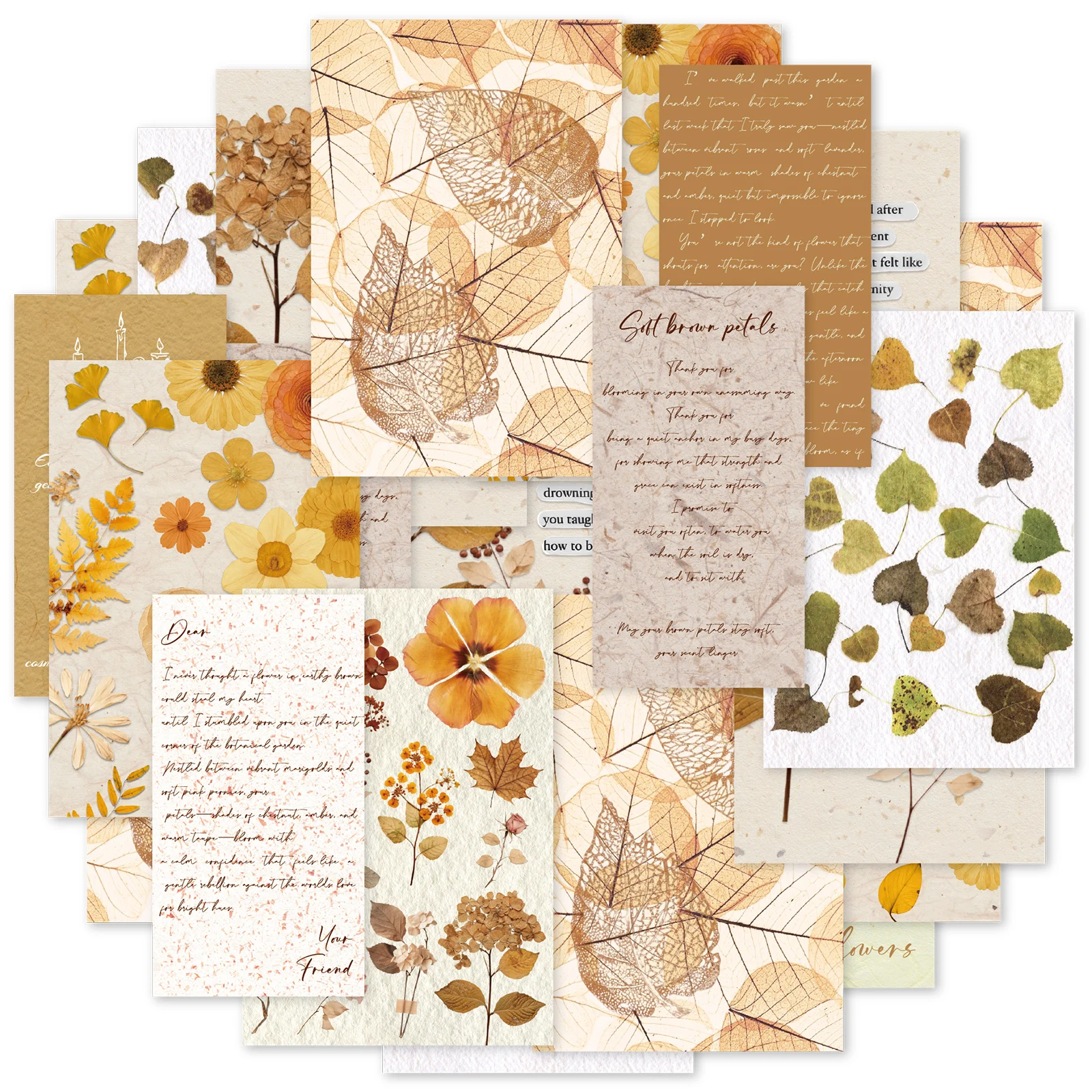 Korean Lifestyle Book - Etori Life 20Pcs Vintage Autumn Brown