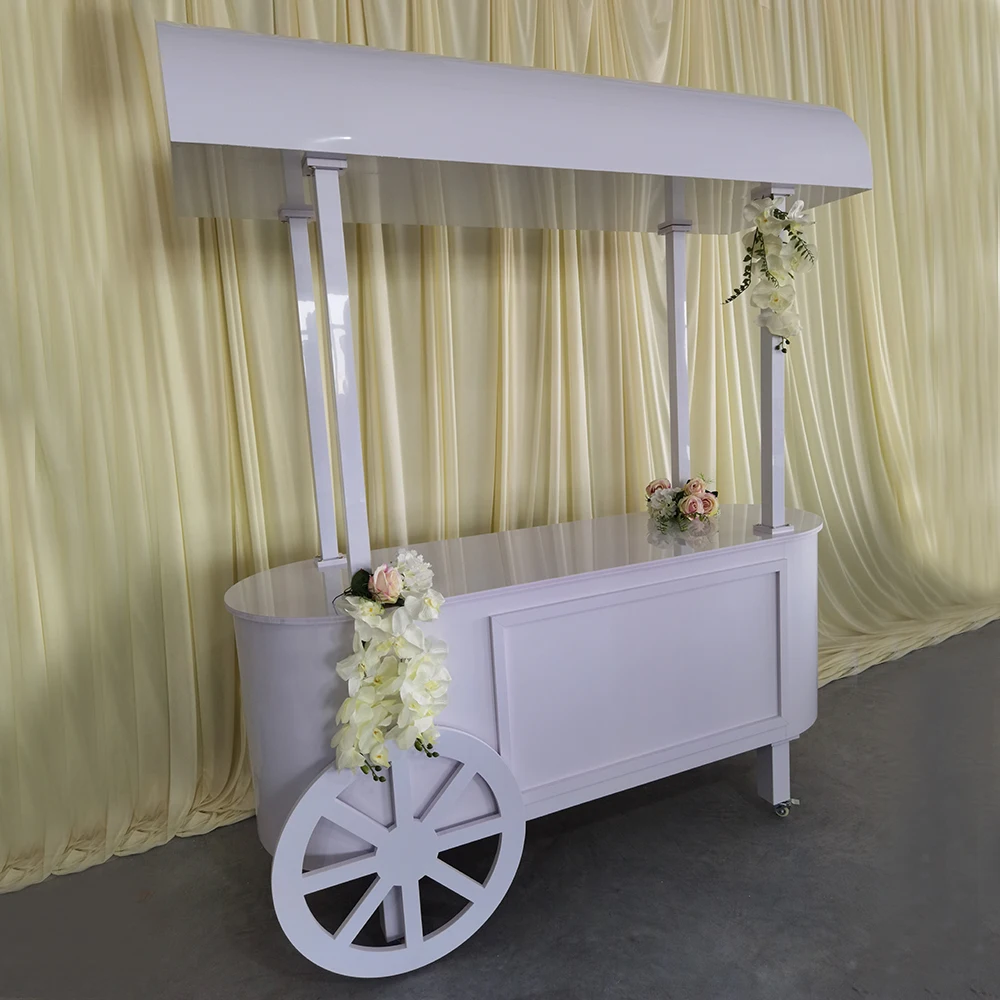 Hot Recommend Cake Candy Dessert Food Cart With Wheels Wedding Event Supplies Birthday Party Decoration