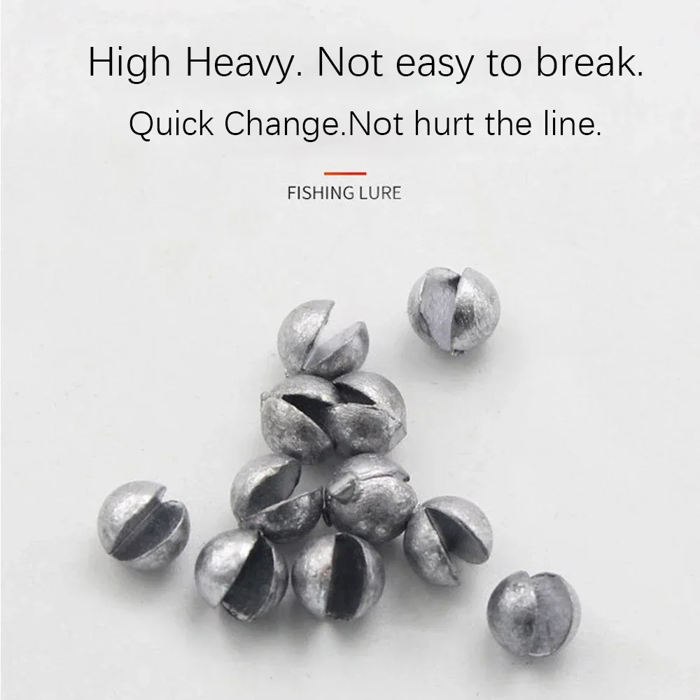 DNDYUJU 50 stücke Runde Split Shot Angeln Gewichte Blei Explosion Sinker Angeln Float Gewicht Tackle-Tool Angeln Zubehör