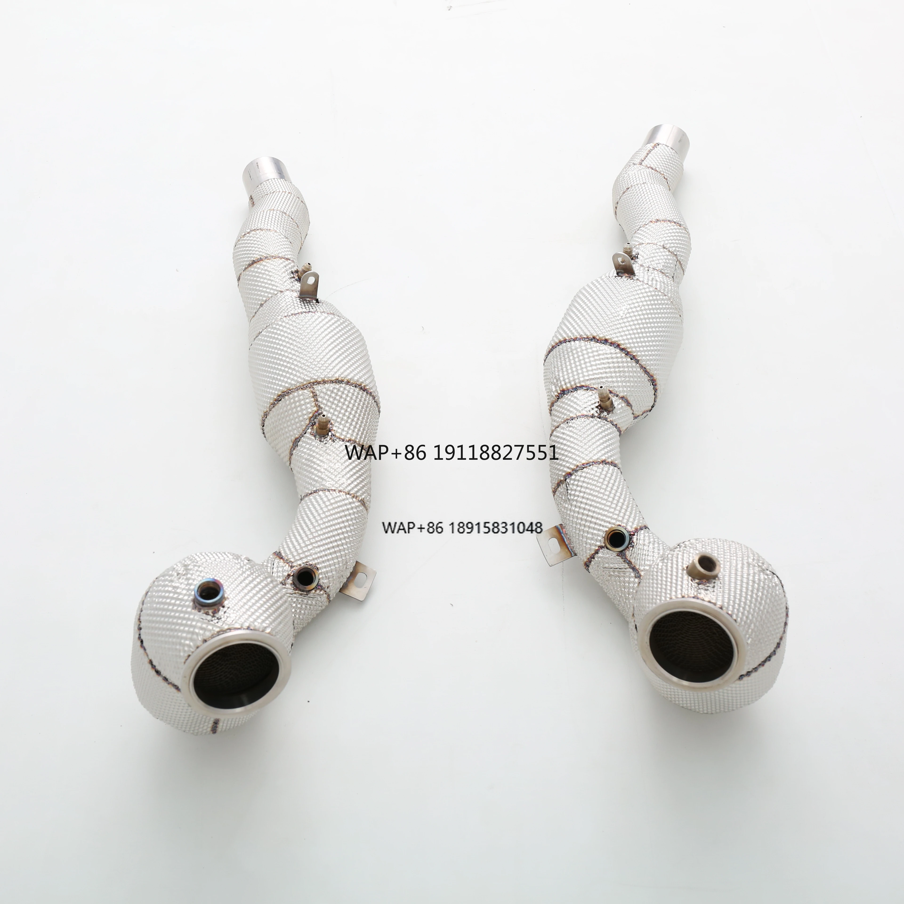 

Custom Designed 3.9T V8 Racing Catless Downpipe 304 Stainless Steel with Heatshield Perfect Fit