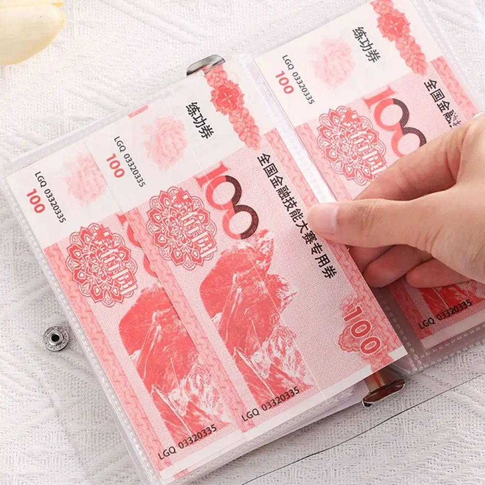 돈 절약 100 봉투 돈 절약 챌린지 대용량 방수 저축 챌린지 시트, PU 재사용 가능한 예산바인더