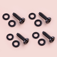 4 Sets A Pillars Hardtop Hard Top M8 Torx Screws Bolts Fit for Jeep Wrangler JK 2018-2013 2012 2011 2010 2009 2008 2007 Black
