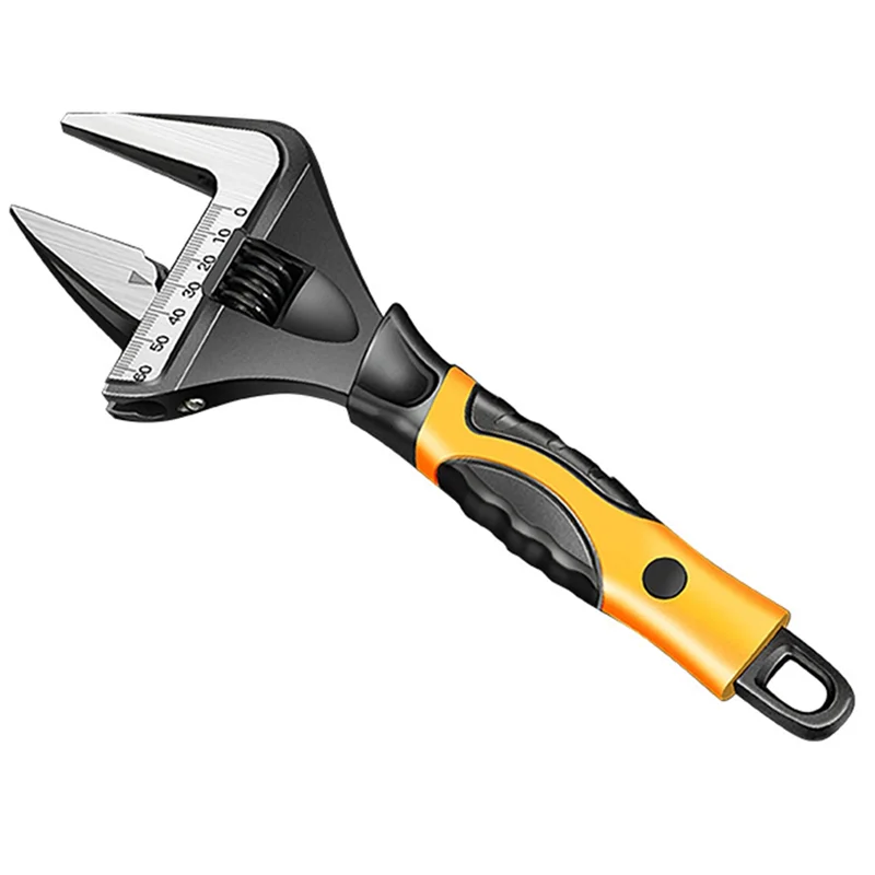 

【B6R-Sale】Big Opening Ratchet Wheel Adjustable Wrench, Short Handle Bathroom For Maintaining Pipe Tools Facilitie
