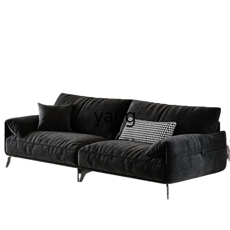 

L'm'm Simple Chenille Fabric Sofa Nordic Style Small Apartment Straight Row Three-Seat Flannel Sofa