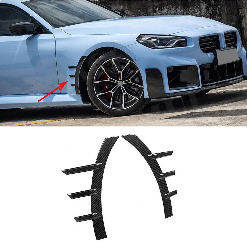 

Dry Carbon Fiber Front Bumper Wheel Eyebrow Anards Splitters for BMW 2 Series M2 G87 2 Door 2023+ FRP Car Bumper Fins Trims