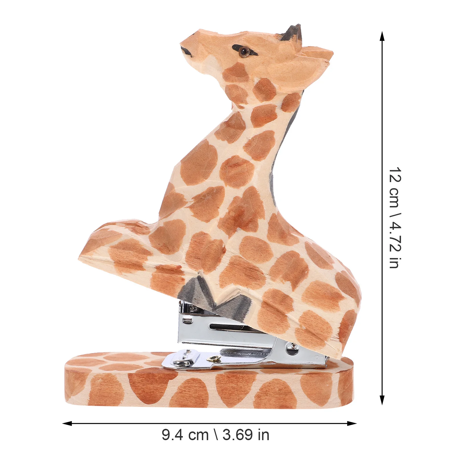 Cartoon Animal Stapler Wooden Iron Material Desktop Decorative Office Paper Stapling Tool Cute Animal Shape For