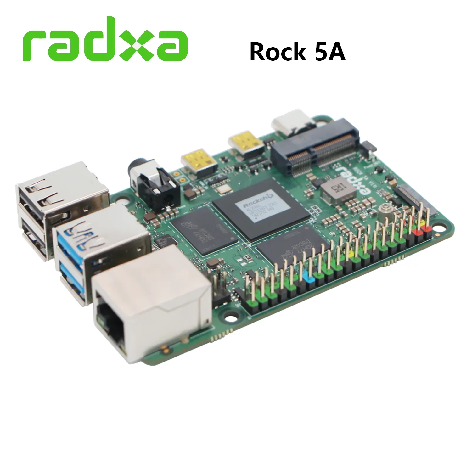 Placa de desarrollo RADXA ROCK 5A, Modelo A, RK3588S, Quad Core A76 y Quad Core A55, compatible con eMMC y SPI, MÓDULO Flash