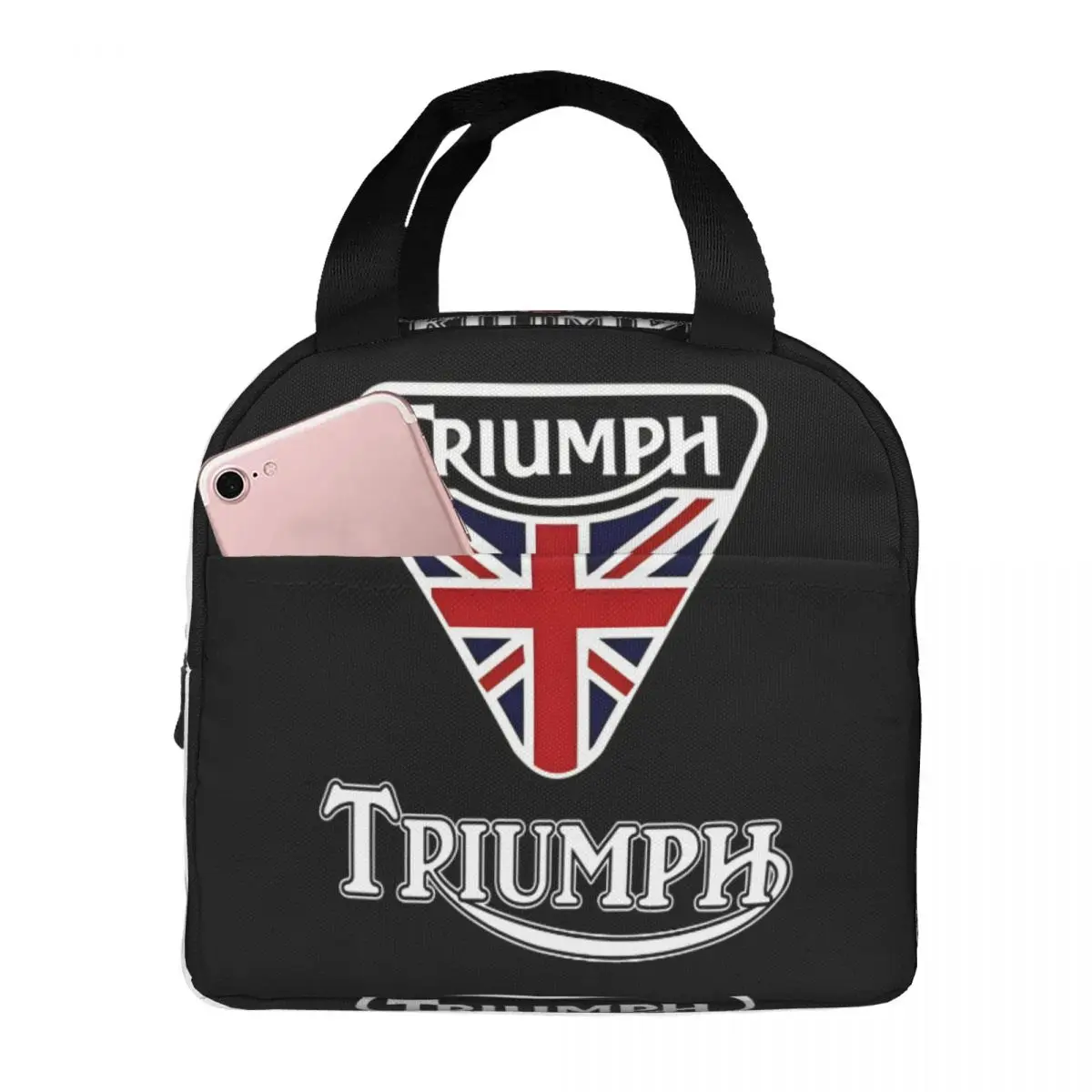 Motorcycle Club Triumphs Insulated Lunch Bags Cooler Bag Lunch Container Motorcycle Enthusiast Lovers Portable Lunch Box Tote