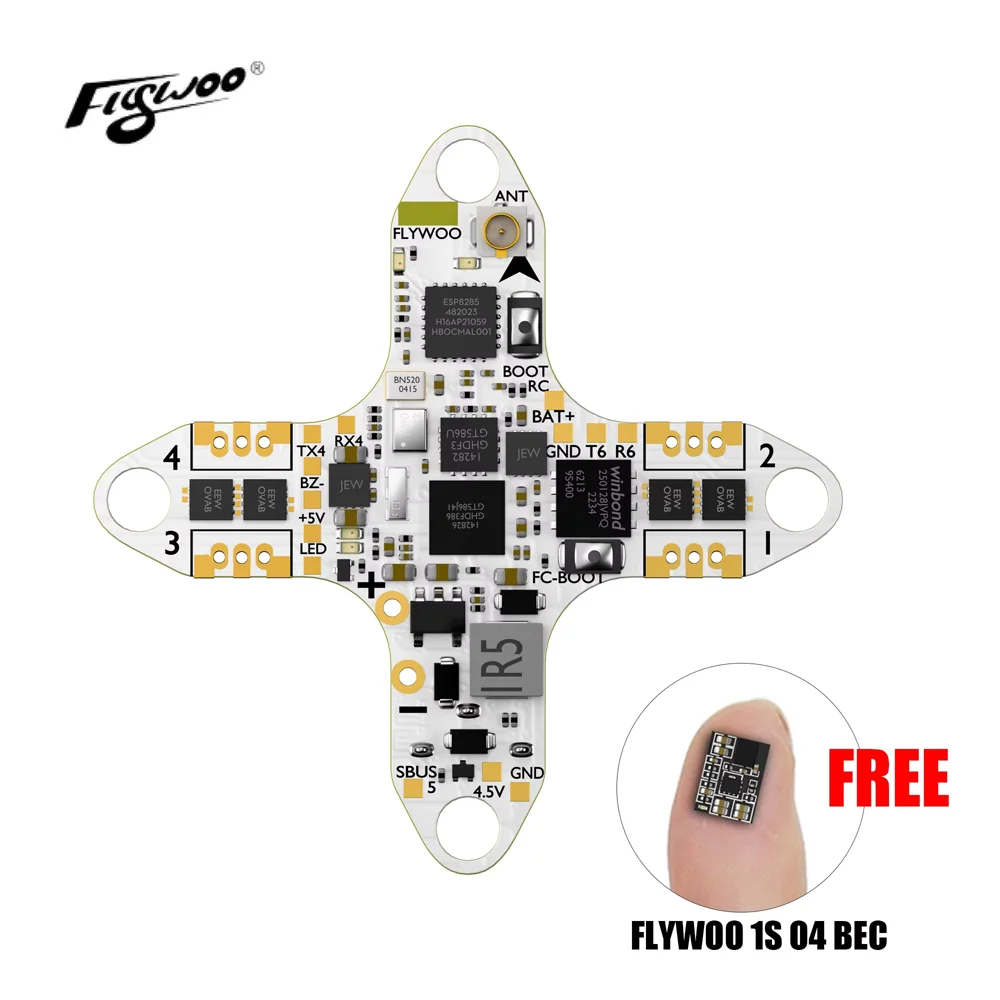 

Flywoo GOKU F405 HD 1S 5A AIO FC 2,6 г для дрона Micro HD FPV
