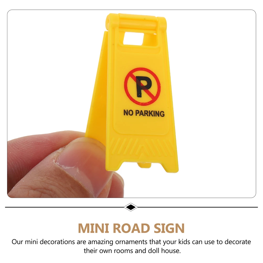 1 مجموعة 1 مجموعة مصغرة حواجز المرور تسجيل الطريق للأطفال الشارع التعليمية اللعب مجموعة إشارة المرور الشارع #4