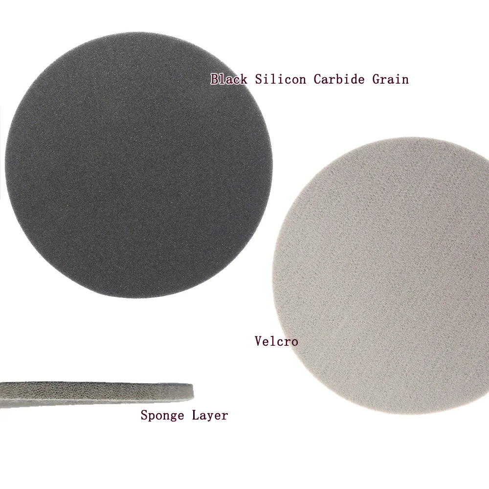 5Pcs 6 Inch Sanding Sponge Hook and Loop Disc 300-3000 Grit Sandpaper 150mm Wet&Dry for Car Wood Metal Polishing & Grinding